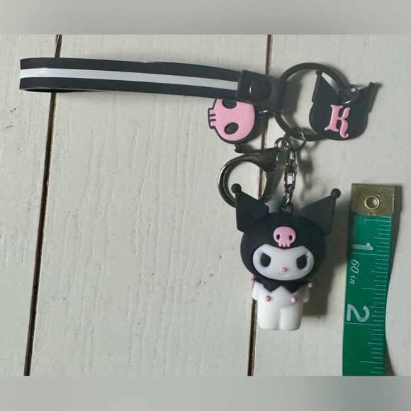 Kuromi Keychain Bag Charm with Wristlet NIP Hello Kitty & Friends - Picture 4 of 4
